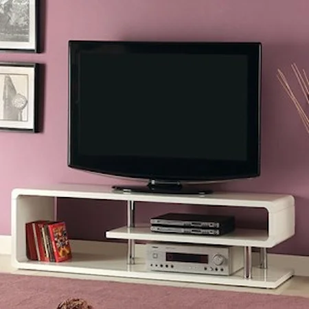 Contemporary TV Console with Open Shelving